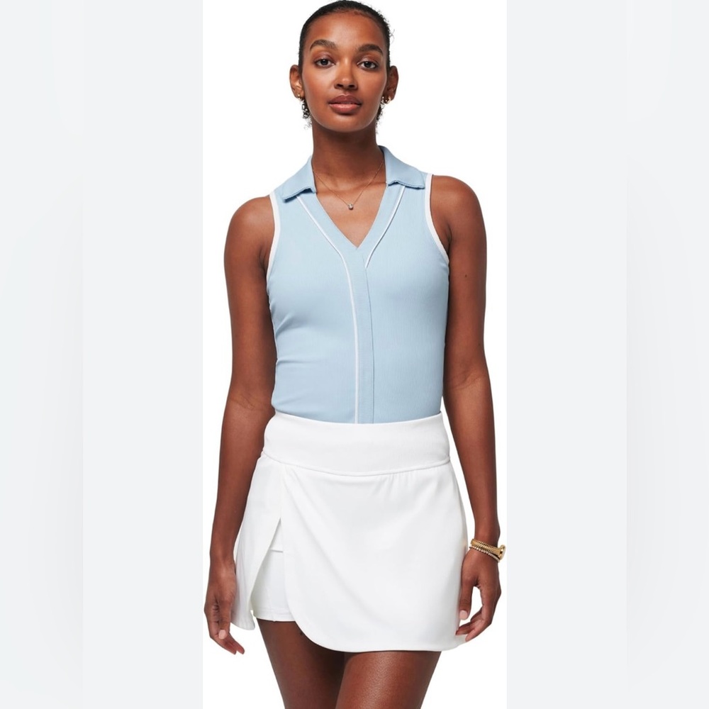 New Travis Mathew Sip & Sea movement Sleeveless Polo Top